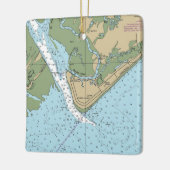 Edisto Beach South Carolina Chart Keramikornament (Links)