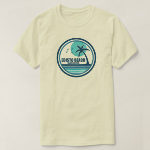 Edisto Beach South Carolina Palmen Vögel T-Shirt