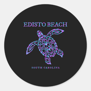 Edisto Beach South Carolina Sea Turtle Beach Vacat Runder Aufkleber