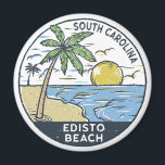 Edisto Beach South Carolina Vintag Magnet<br><div class="desc">Edisto Beach handgezeichnete Abbildung mit Bergen und Meereswellen im Hintergrund. Ideal für jeden,  der Lieben hat,  den Strand von Edisto zu besuchen.</div>