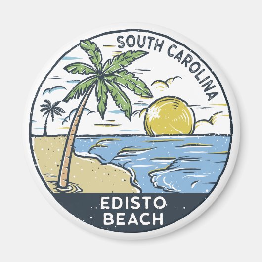 Edisto Beach South Carolina Vintag Magnet (Vorne)