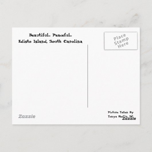 Edisto Island Postkarte (Rückseite)