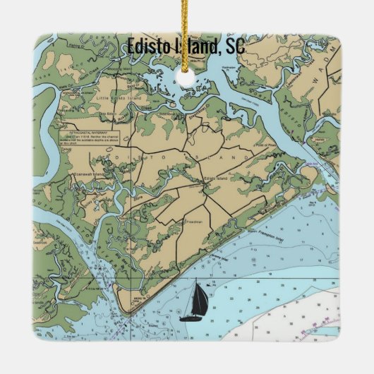 Edisto Island South Carolina Keramikornament (Rückseite)