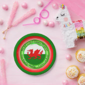 Edit Matching Welsh Dragon St David's Day 7" Pappteller (Party)