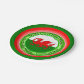 Edit Matching Welsh Dragon St David's Day 7" Pappteller (Schrägansicht)