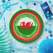 Edit Matching Welsh Dragon St David's Day 9" Pappteller (Party)