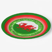 Edit Matching Welsh Dragon St David's Day 9" Pappteller (Schrägansicht)