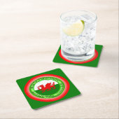 Edit Matching Welsh Dragon St David's Day Rechteckiger Pappuntersetzer (Vor Ort)