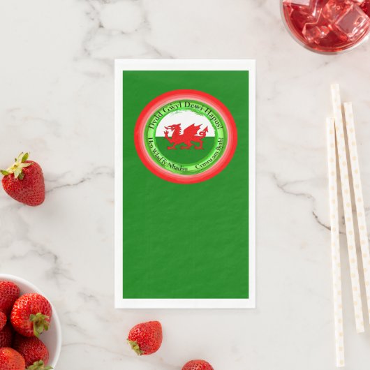 Edit Matching Welsh Dragon St David's Day Serviette (Beispiel)