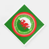 Edit Matching Welsh Dragon St David's Day Serviette (Ecke)