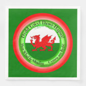 Edit Matching Welsh Dragon St David's Day Serviette (Vorderseite)