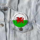 Edit Text Welsh Flag Red Dragon Weihnachten Button (Beispiel)
