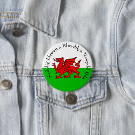 Edit Text Welsh Flag Red Dragon Weihnachten Button
