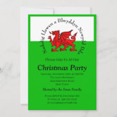 Edit Text Welsh Flag Red Dragon Weihnachten Einladung (Vorderseite)