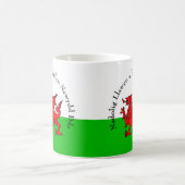 Edit Text Welsh Flag Red Dragon Weihnachten Kaffeetasse (Mittel)