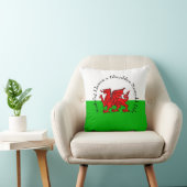 Edit Text Welsh Flag Red Dragon Weihnachten Kissen (Stuhl )