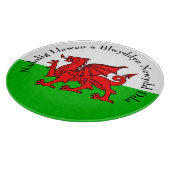 Edit Text Welsh Flag Red Dragon Weihnachten Schneidebrett (Ecke)