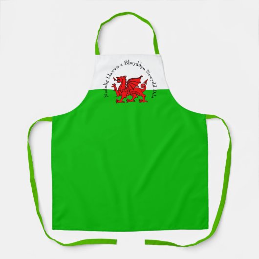 Edit Text Welsh Flag Red Dragon Weihnachten Schürze (Vorderseite)