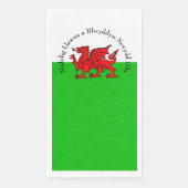 Edit Text Welsh Flag Red Dragon Weihnachten Serviette (Vorderseite)