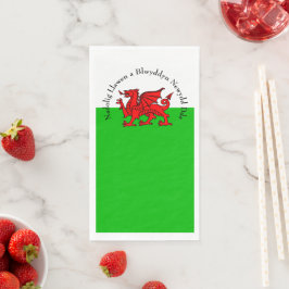 Edit Text Welsh Flag Red Dragon Weihnachten Serviette