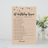 Editable 1. Geburtstagstrivia Geburtstagsparty (Stehend Vorderseite)