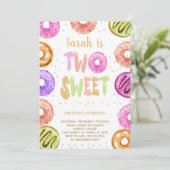 Editable 2. Geburtstag Party Einladung für Mädchen (Stehend Vorderseite)
