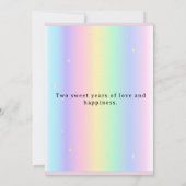 Editable 2nd Birthday Invitation Cute Elephant Einladung (Rückseite)