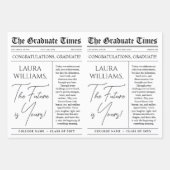 Editable Abschluss Newspaper Blume Bouquet Geschenkpapier Set (Vorderseite 3)