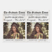 Editable Abschluss Newspaper Blume Bouquet Geschenkpapier Set (Vorderseite 2)