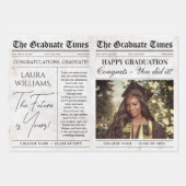 Editable Abschluss Newspaper Blume Bouquet Geschenkpapier Set (Vorderseite)