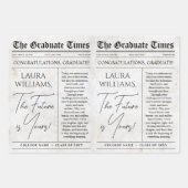 Editable Abschluss Newspaper Blume Bouquet Geschenkpapier Set (Vorderseite 3)