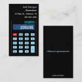 Editable Accountant Calculator Visitenkarte (Vorne/Hinten)