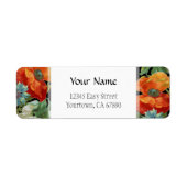 Editable Address Elegant Poppy Cornflowers Labels (Vorne)