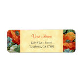 Editable Address Elegant Poppy Cornflowers Labels (Vorne)