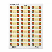 Editable Address Elegant Poppy Cornflowers Labels (Vorne)