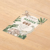 Editable "AGE" Dinosaurs Trex Wild Birthday Acryleinladungen (Ablage )