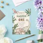 Editable "AGE" Dinosaurs Trex Wild Birthday Acryleinladungen (In Situ (Hochzeit))