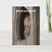 Editable Age Owl Lover Birthday Karte (Vorderseite)