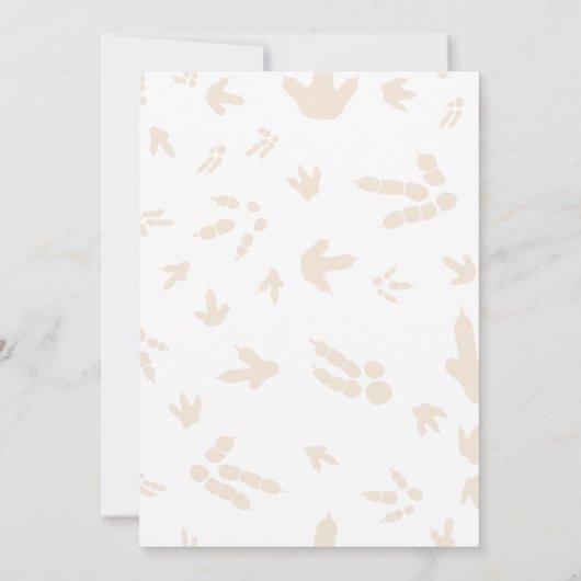 Editable AGE T-Rex Green Dinosaurier Birthday Einladung (Rückseite)