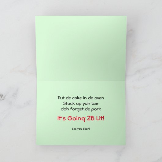 Editable - Ah Comin' fue de Christmas Karte (Innenseite)