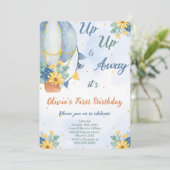 Editable Air Ballon Einladungen (Stehend Vorderseite)