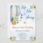 Editable Air Ballon Einladungen (Vorderseite)