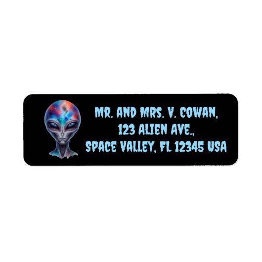 Editable Alien Being Return Address (Vorne)