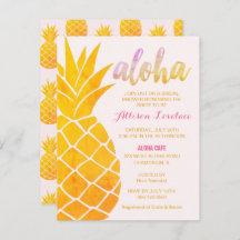 Editable Aloha Tropical Brautparty