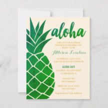 Editable Aloha Tropical Brautparty