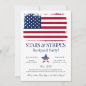 Editable American Flag 4. Juli Einladung (Vorderseite)