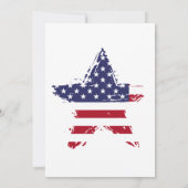 Editable American Flag 4. Juli Einladung (Rückseite)