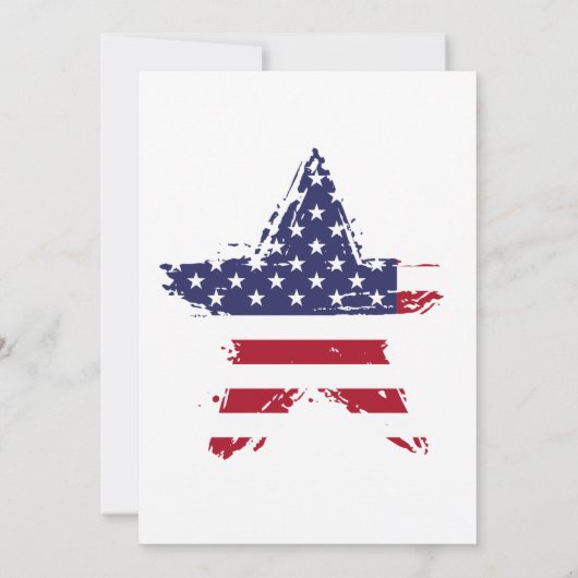 Editable American Flag 4. Juli Einladung (Rückseite)