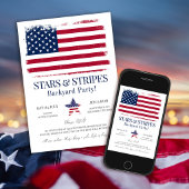 Editable American Flag 4. Juli Einladung