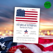 Editable American Flag 4. Juli Einladung